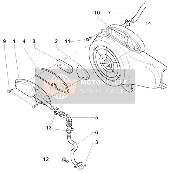 Piaggio Liberty 50 4T RST 2003 Air Box Secondario per un 2003 Piaggio Liberty 50 4T RST