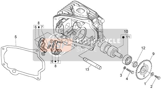 Piaggio Liberty 50 4T RST Delivery 2006 Lever-Camshaft for a 2006 Piaggio Liberty 50 4T RST Delivery