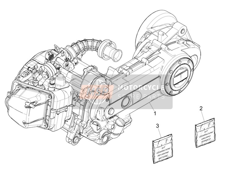 Piaggio Liberty 50 iGet 4T 3V 25kmh E4 No ABS 2018 Engine, Assembly for a 2018 Piaggio Liberty 50 iGet 4T 3V 25kmh E4 No ABS