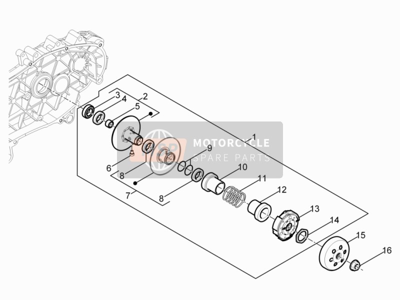 CM270403, Poulie Entrainee, Piaggio, 0