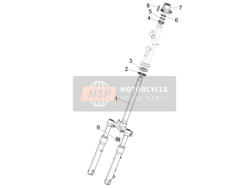 Fork/Steering Tube - Steering Bearing Unit