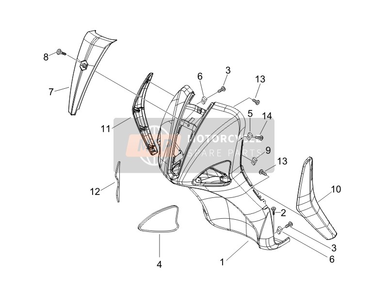 Piaggio Liberty elettrico PPT (AUSTRIA-SPAIN) 2017 Frontscheibe für ein 2017 Piaggio Liberty elettrico PPT (AUSTRIA-SPAIN)