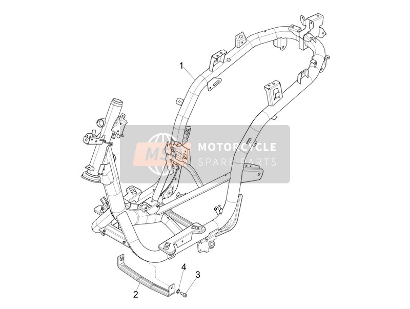 1B002004, Support, Piaggio, 0