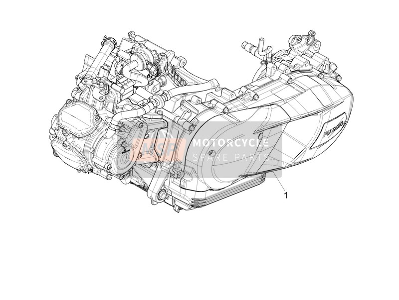 Piaggio Medley 125 4T ie ABS (Vietnam) 2016 Engine, Assembly for a 2016 Piaggio Medley 125 4T ie ABS (Vietnam)