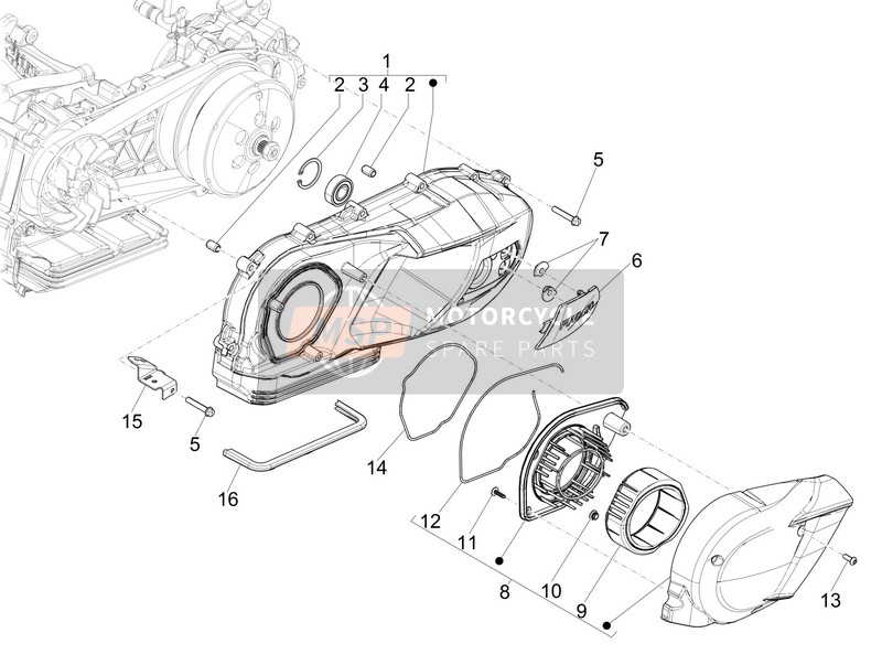 B015067, Cover Gasket, Piaggio, 1