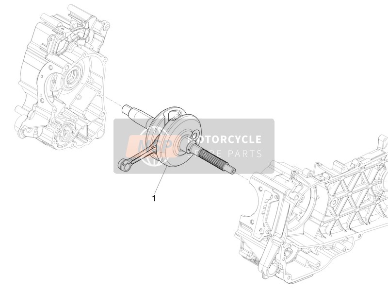 Piaggio Medley 150 4T ie ABS 2018 Crankshaft for a 2018 Piaggio Medley 150 4T ie ABS