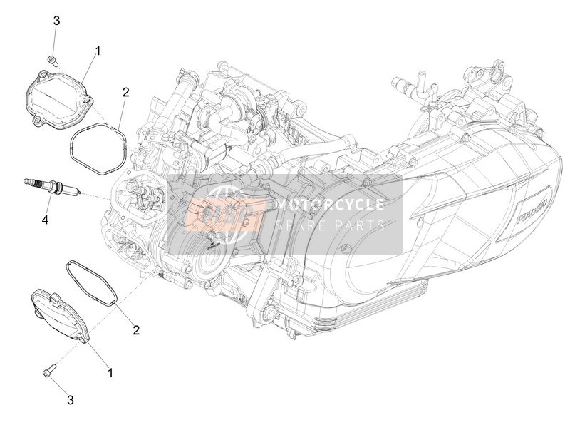 Piaggio Medley 150 4T ie ABS 2018 Cylinder Head Cover for a 2018 Piaggio Medley 150 4T ie ABS
