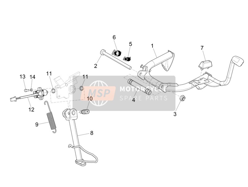 Piaggio Medley 150 4T ie ABS (ASIA) 2016 Ständer für ein 2016 Piaggio Medley 150 4T ie ABS (ASIA)