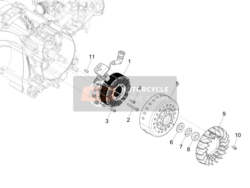 Piaggio Medley 150 4T ie ABS (EU) 2016 Schwungrad Magnetzünder für ein 2016 Piaggio Medley 150 4T ie ABS (EU)