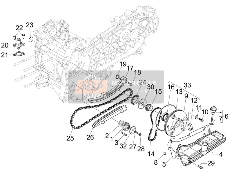 Piaggio MP3 125 2006 Oil Pump for a 2006 Piaggio MP3 125