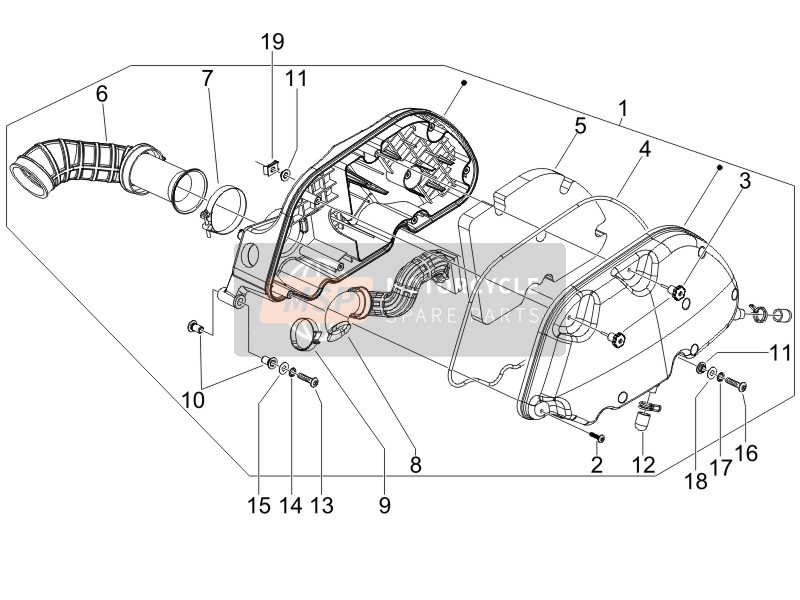 Piaggio MP3 125 2006 Filtre à air pour un 2006 Piaggio MP3 125