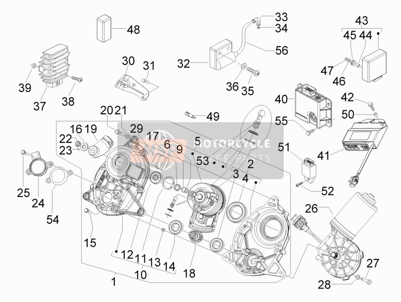 653479, Distanziale Fiss.Centrale Post., Piaggio, 1