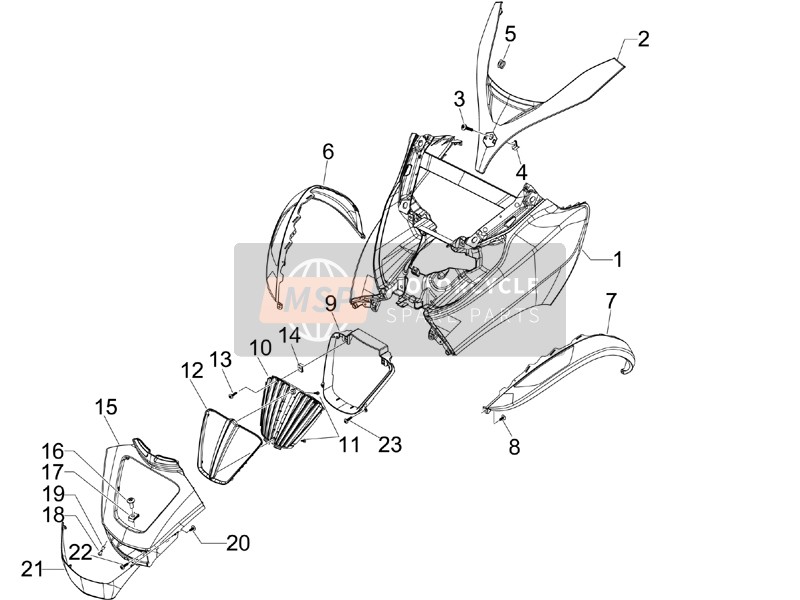 655795, Deckel Frontschild, Piaggio, 0