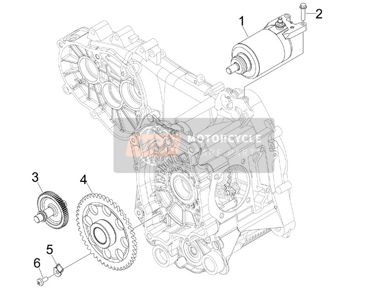 Piaggio MP3 125 ie 2009 Entrée - Démarreur électrique pour un 2009 Piaggio MP3 125 ie