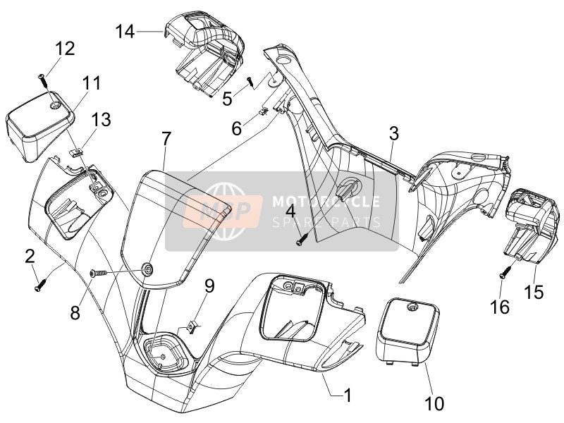 Piaggio MP3 125 ie 2008 Couvre-guidons pour un 2008 Piaggio MP3 125 ie