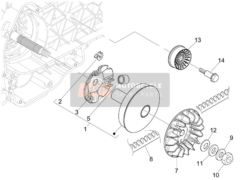 Piaggio MP3 250 2006 Driving Pulley for a 2006 Piaggio MP3 250