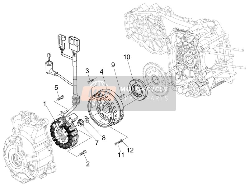 Piaggio MP3 250 2006 Aimants de volant pour un 2006 Piaggio MP3 250