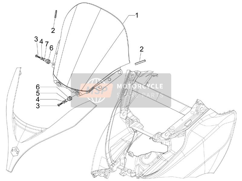 Piaggio MP3 250 2006 Windschild - Glas für ein 2006 Piaggio MP3 250