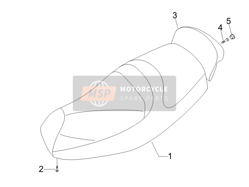 Piaggio MP3 250 2008 Sillín/Asientos para un 2008 Piaggio MP3 250