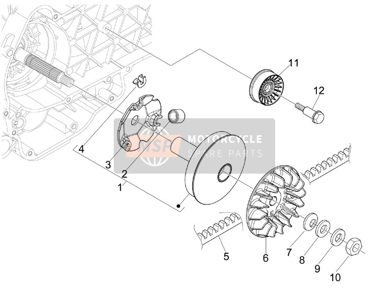 Piaggio MP3 250 ie LT 2009 Driving Pulley for a 2009 Piaggio MP3 250 ie LT