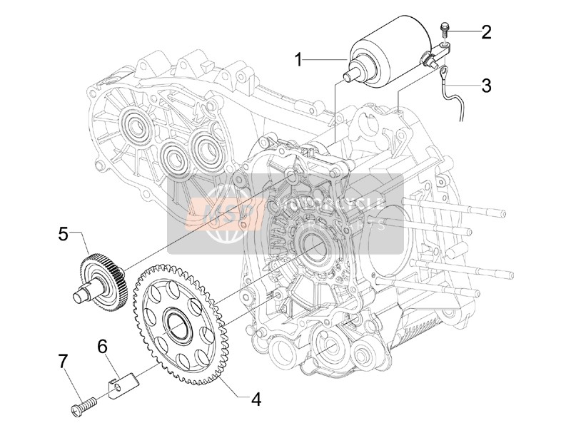 Piaggio MP3 250 ie MIC 2008 Starter - Elektrische starter voor een 2008 Piaggio MP3 250 ie MIC