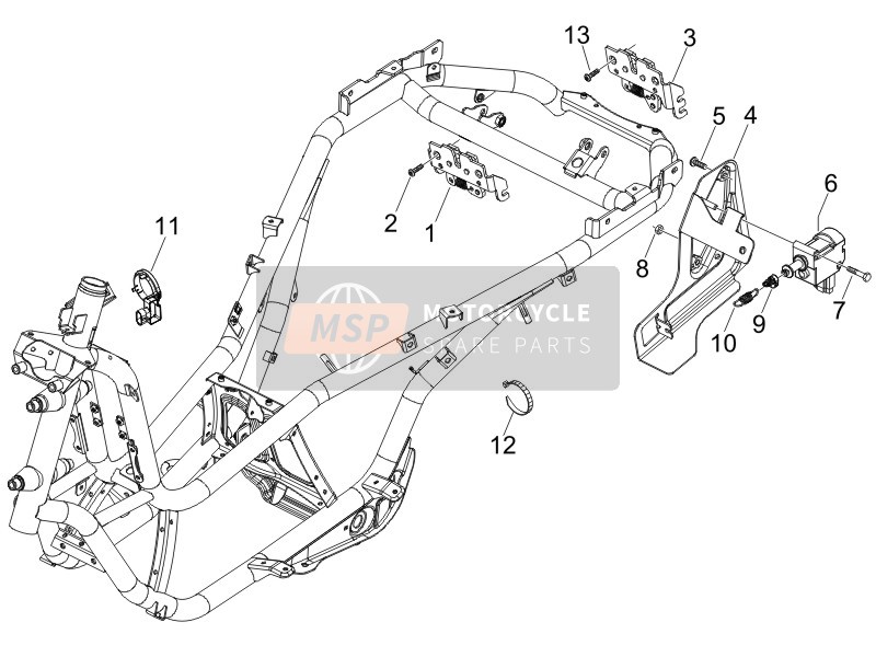 Piaggio MP3 250 (USA) 2007 Locks (2) for a 2007 Piaggio MP3 250 (USA)