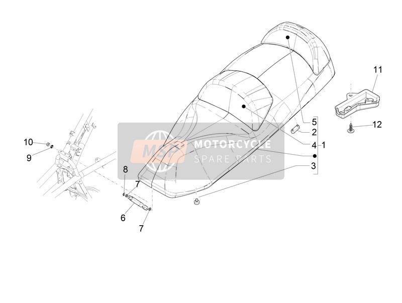 624965, Couvercle Cables, Piaggio, 1