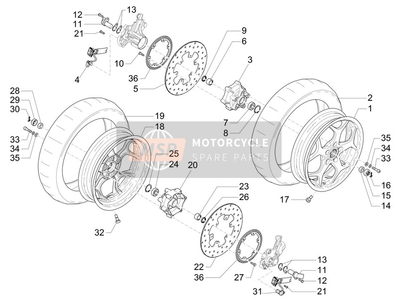 1C002667, Roue Avant, Piaggio, 0