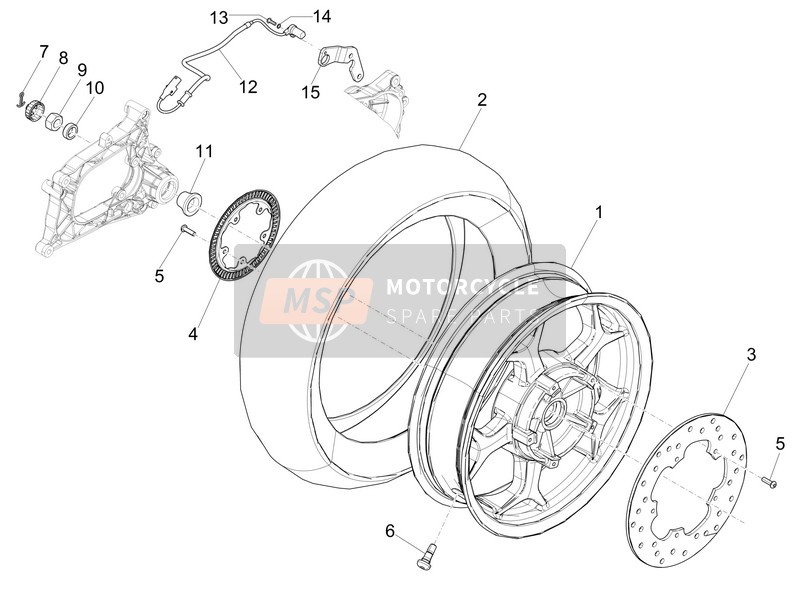 1C002566, Staffa Sensore Abs Posteriore, Piaggio, 0