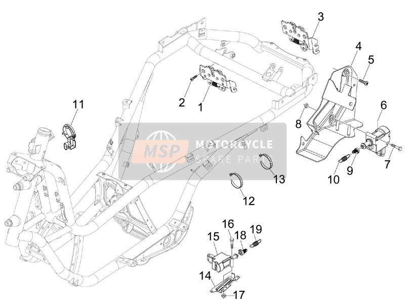 Piaggio MP3 300 ie MIC 2010 Cerraduras para un 2010 Piaggio MP3 300 ie MIC