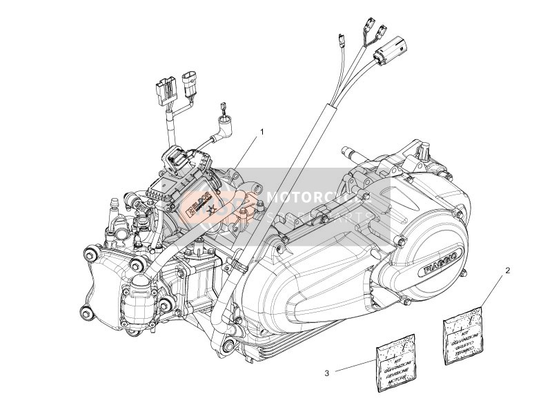 Piaggio MP3 300 YOUrban LT ERL 2012 Engine, Assembly for a 2012 Piaggio MP3 300 YOUrban LT ERL