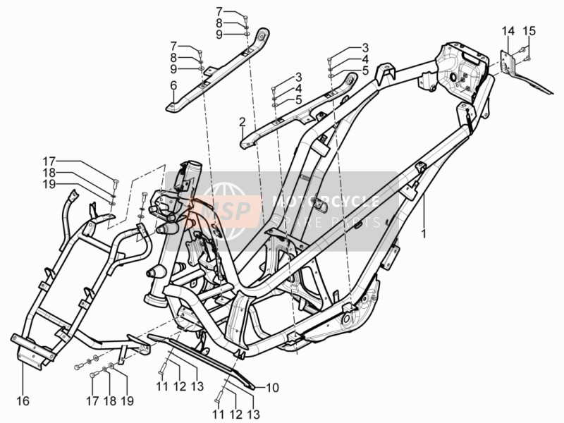 Piaggio MP3 300 YOUrban LT RL - Sport NOABS E4 2017 Telaio/Carrozzeria per un 2017 Piaggio MP3 300 YOUrban LT RL - Sport NOABS E4