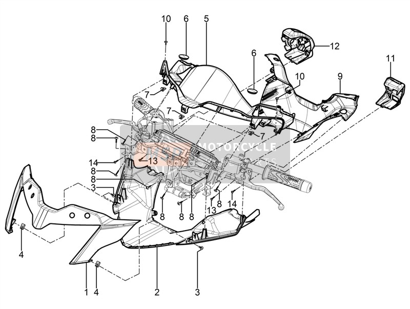 67200400XND, Front Booby Hatch, Piaggio, 0