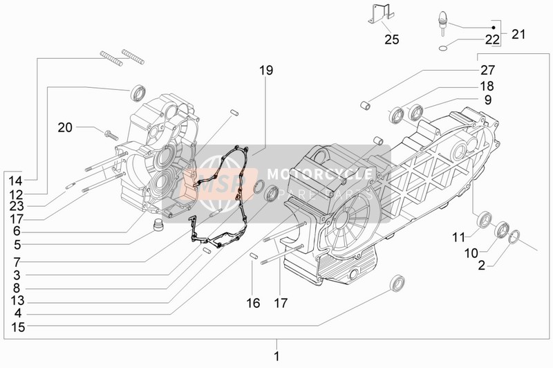 Piaggio MP3 400 ie 2007 Carter pour un 2007 Piaggio MP3 400 ie