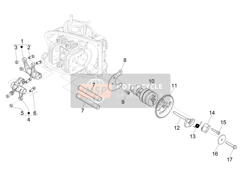 Piaggio MP3 500 LT Sport 2015 Unità di supporto per leve oscillanti per un 2015 Piaggio MP3 500 LT Sport