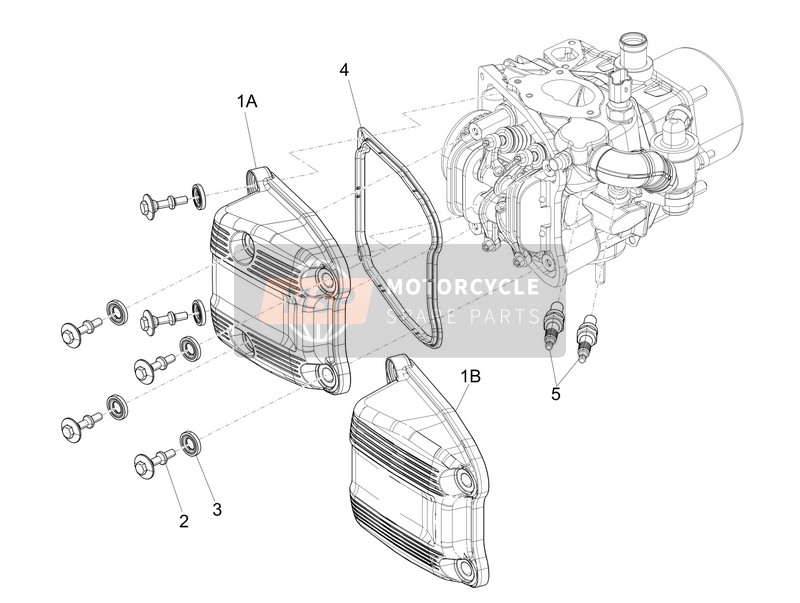 Piaggio MP3 500 LT Sport 2014 Le couvre-culasse pour un 2014 Piaggio MP3 500 LT Sport