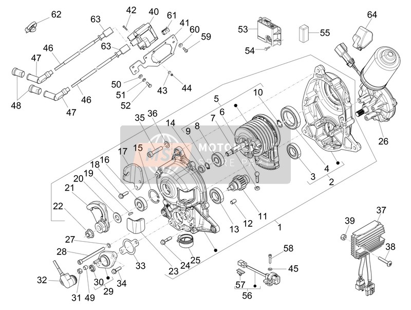 Piaggio MP3 500 LT Sport 2015 Spanningsregelaars - Elektronische regeleenheden (ecu) - H.T. Spoel voor een 2015 Piaggio MP3 500 LT Sport