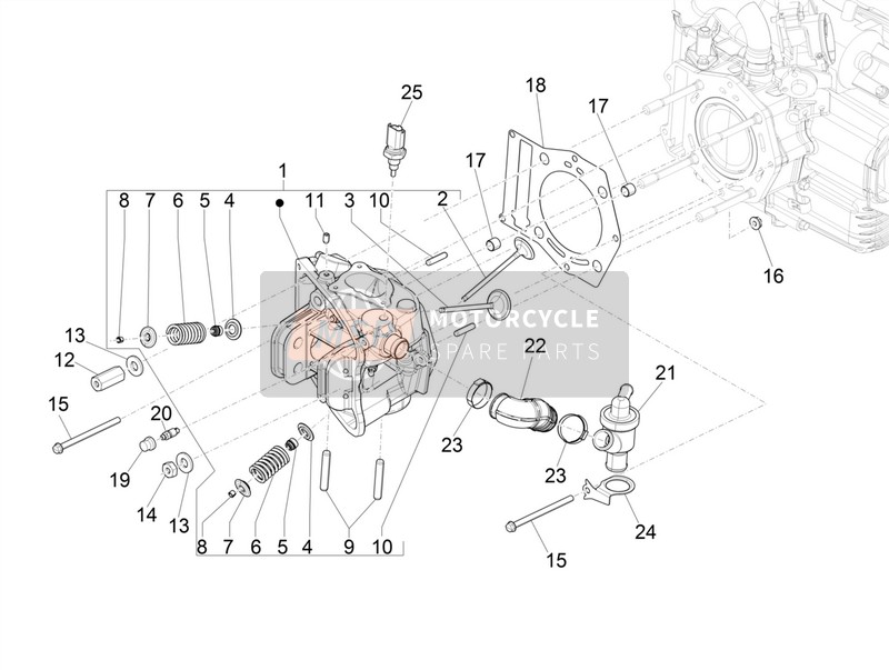 1A0115565, Cylinder Head Assembly, Piaggio, 0