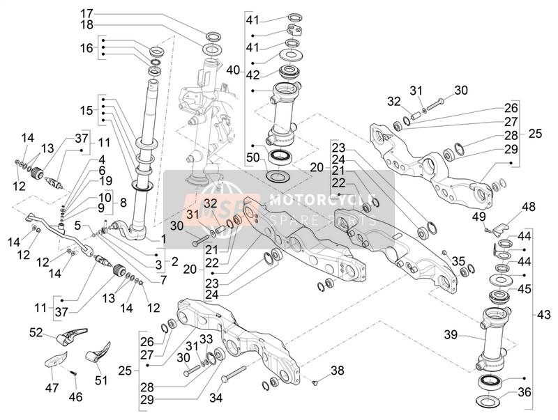 Fork/Steering Tube - Steering Bearing Unit