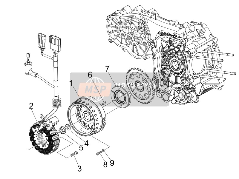 Piaggio MP3 500 (USA) 2008 Imanes de volante para un 2008 Piaggio MP3 500 (USA)