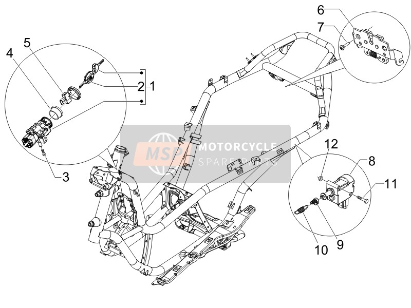 Piaggio MP3 500 (USA) 2009 Locks for a 2009 Piaggio MP3 500 (USA)