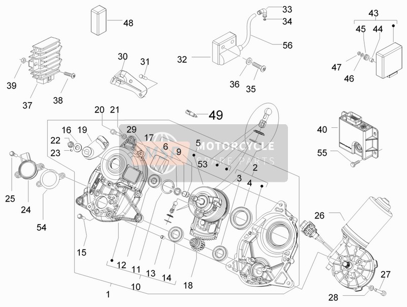 Piaggio MP3 500 (USA) 2009 Reguladores de voltaje - Unidades de control electrónico (ecu) - H.T. Bobina para un 2009 Piaggio MP3 500 (USA)