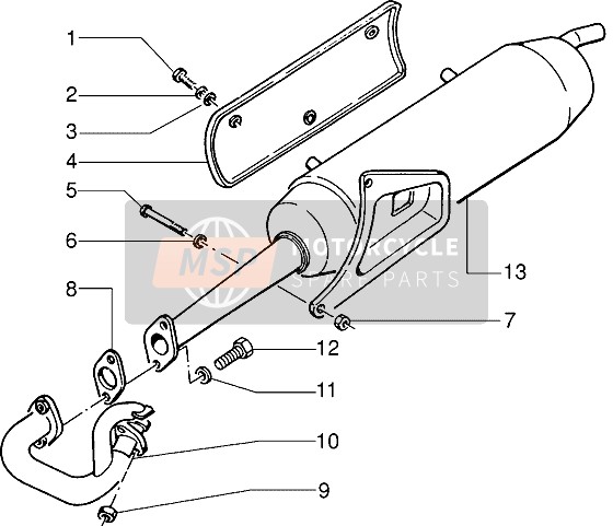 Piaggio NRG 1995 Silencer for a 1995 Piaggio NRG