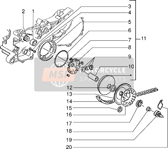 430728, Courroie Trapez Nrg 50,  Ntt 50,  Nrg Dt, Piaggio, 1