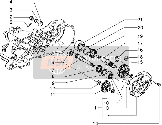 4350075, Albero Di Rinvio, Piaggio, 0