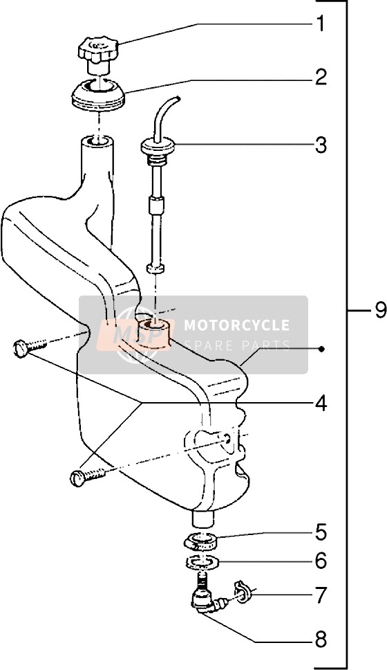 Piaggio NRG 1995 Öltank für ein 1995 Piaggio NRG