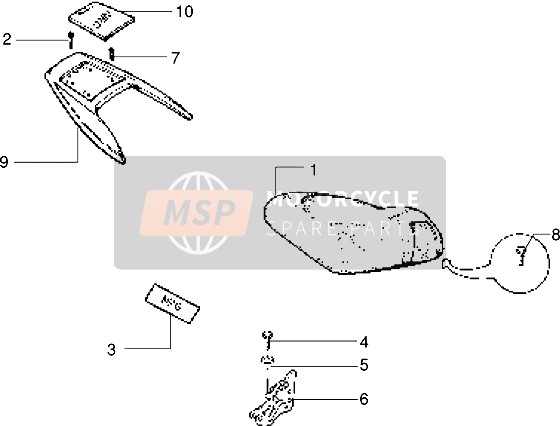 Piaggio NRG MC2 1996 Saddle for a 1996 Piaggio NRG MC2