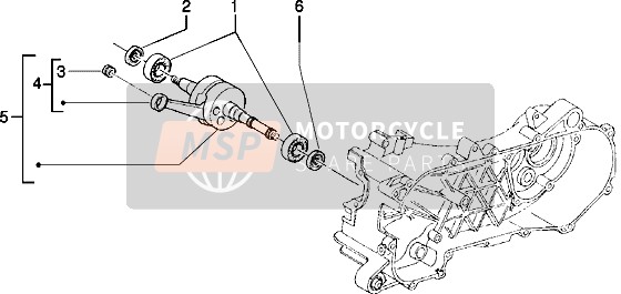 Piaggio NRG MC3 2002 Vilebrequin pour un 2002 Piaggio NRG MC3