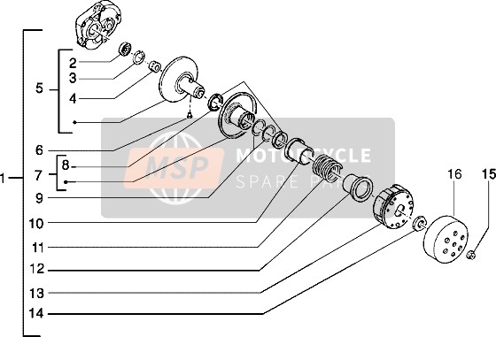 Piaggio NRG MC3 2002 Poulie entraînée pour un 2002 Piaggio NRG MC3
