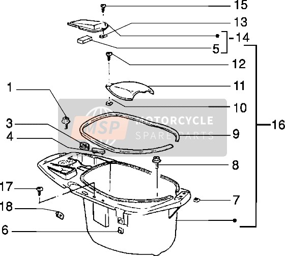 Piaggio NRG MC3 2002 Casque Case pour un 2002 Piaggio NRG MC3